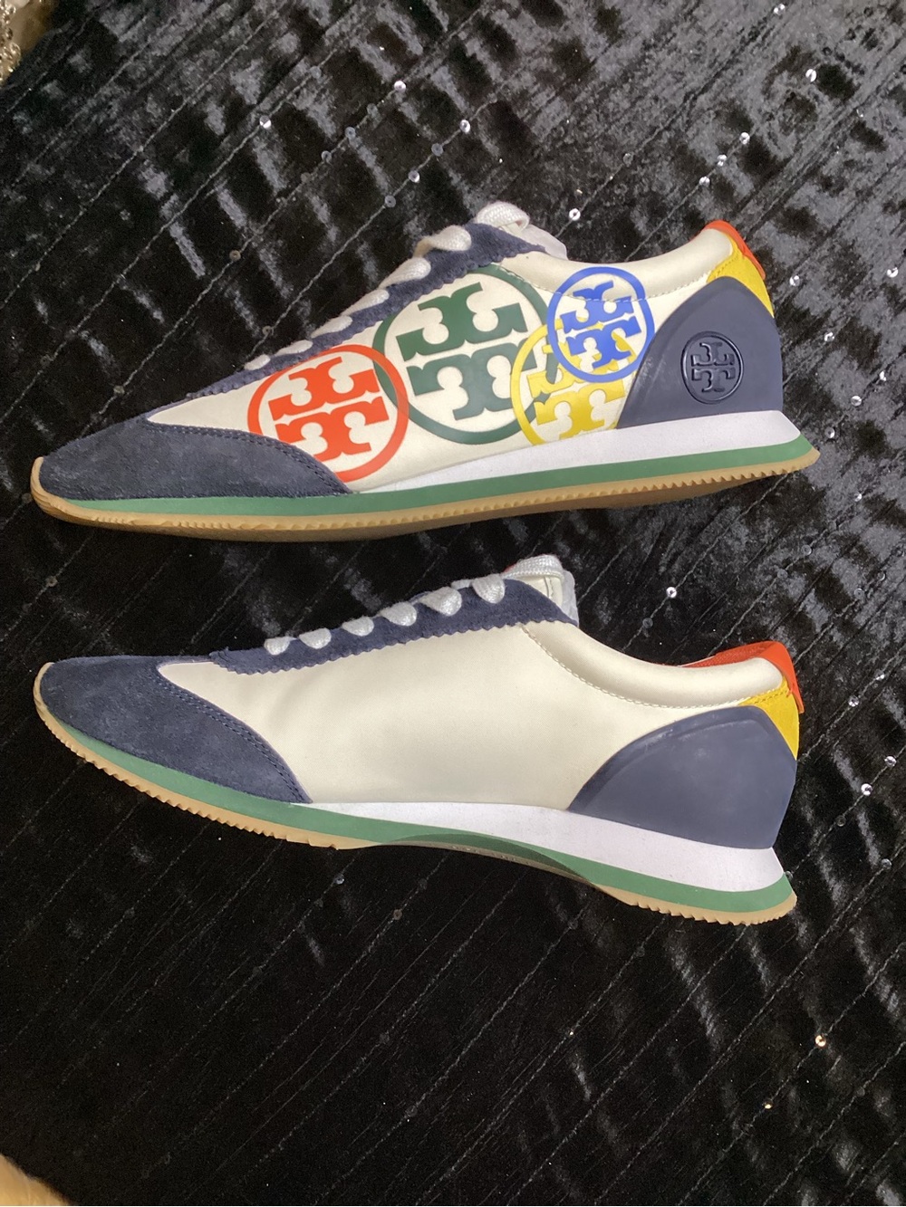 Vintage Tory Burch Hank Trainer Multicolor Logo Retro Runner Sneakers 8 - Picture 7 of 12